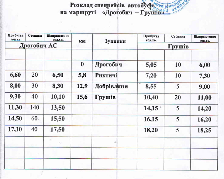 Спецрейси у Трускавець, Борислав та села: оприлюднено графік спеціальних пасажирських перевезень 4 DrogMedia Спецрейси у Трускавець, Борислав та села: оприлюднено графік спеціальних пасажирських перевезень